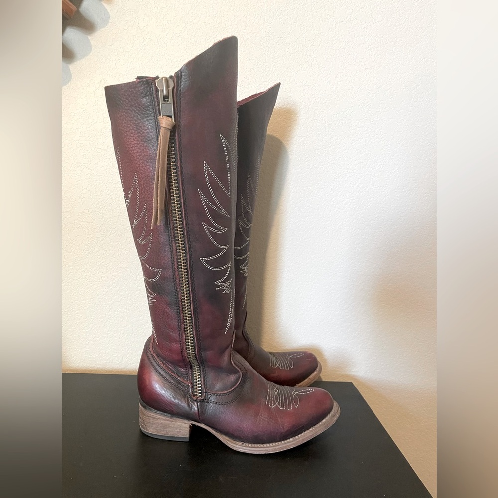 Freebird WHISPER Leather Boots - Wine 🍷 Size 7